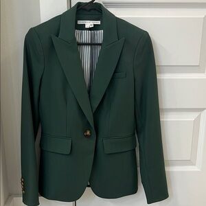 Veronica Beard Cutaway Dickey Jacket in Pinegrove